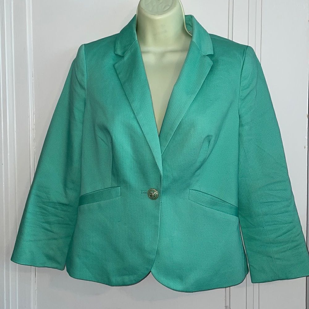 The Limited mint green‎ blazer/jacket with 3/4 sleeves